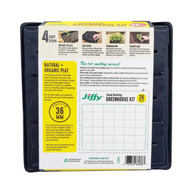 Jiffy peat pellets 72 for easy water-activated seed starting.