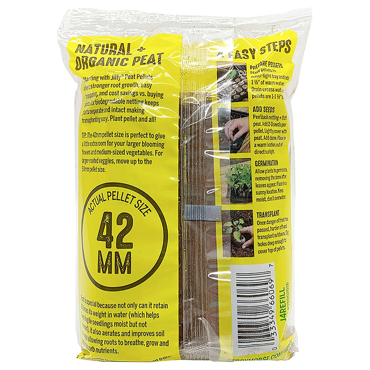 Jiffy 5-pack box image, bulk refill value for seed starting projects.