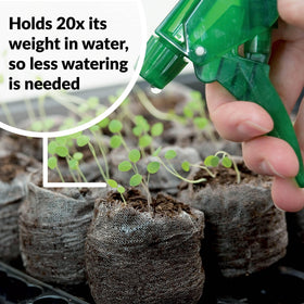 Organic peat soil pellets by Jiffy for clean seedling setup.