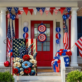 JIGINOFV outdoor garden flag fits standard flag stands for quick setup