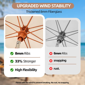 Jihfmo tilt mechanism allows adjustable shade toward the sun.