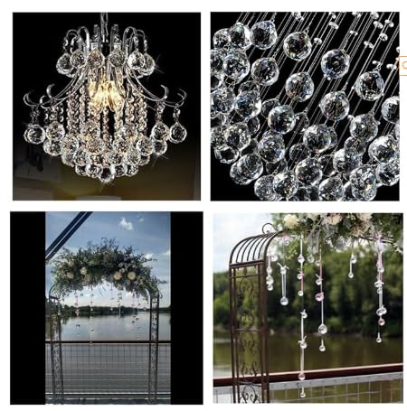 JIHUI crystal suncatcher ball 40mm producing shimmering rainbows in daylight