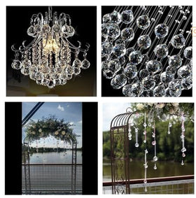 JIHUI crystal suncatcher ball 40mm producing shimmering rainbows in daylight