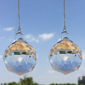JIHUI crystal suncatcher with chain hangs easily for bright decor