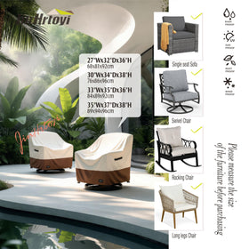Jin Hrtoyi beige-brown colorway enhances patio furniture aesthetics.