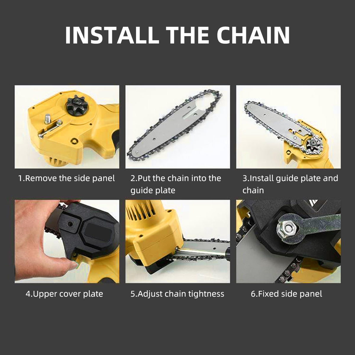 37 drive links designed for reliable cutting on 6-inch mini saws