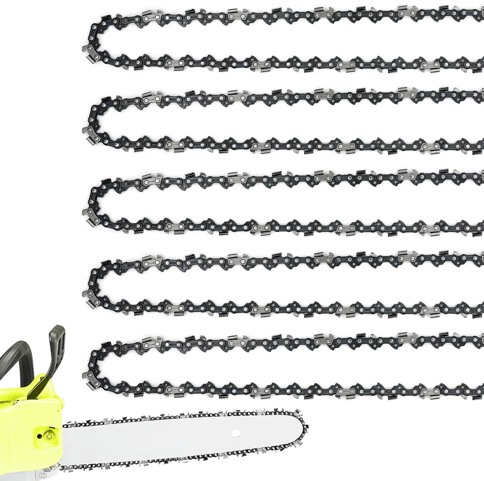 JINFFR 5-pack 16-inch chain with 56 drive links for versatile compatibility.