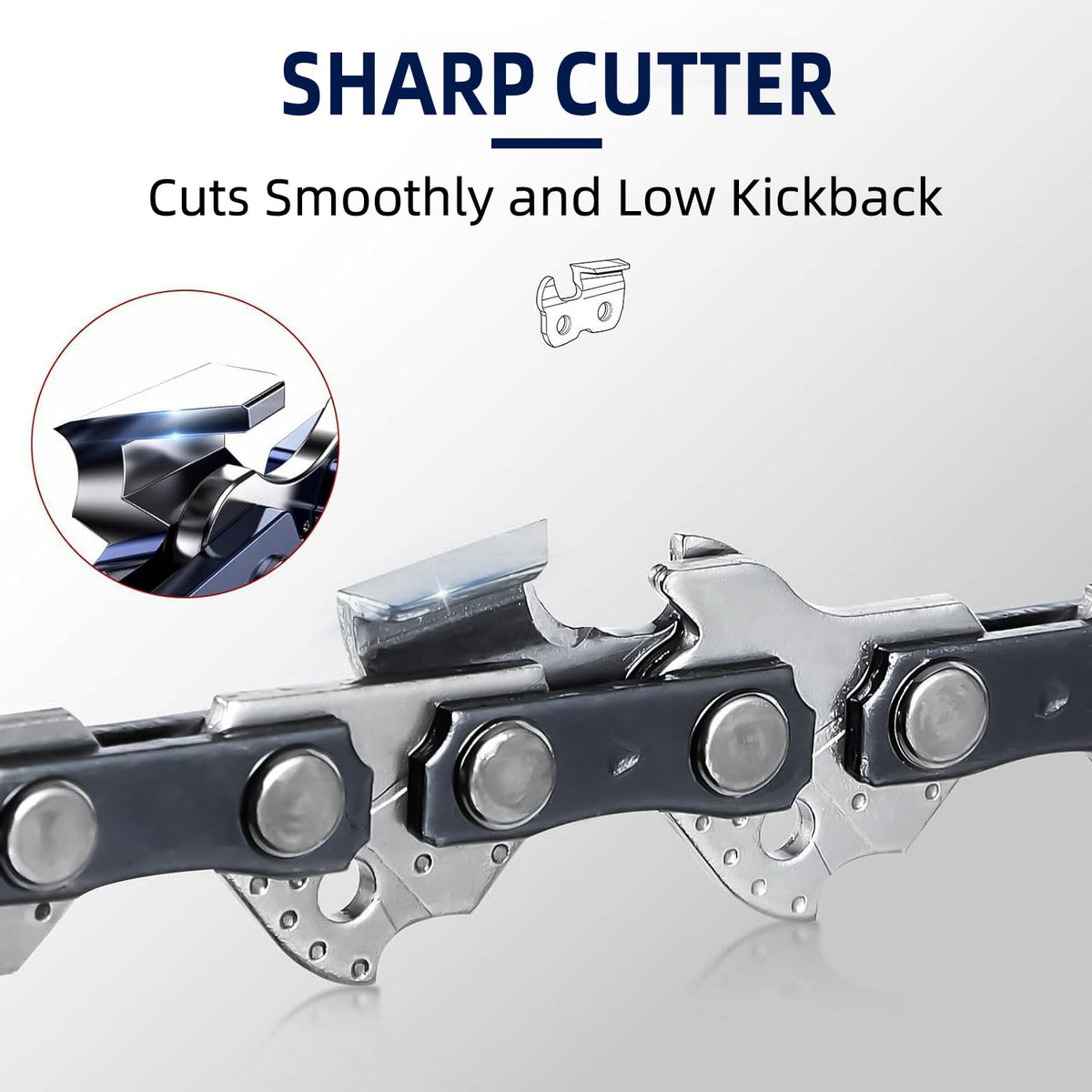 JINFFR 6in chain cutting demo shows reduced kickback and fast wood removal.