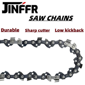 JINFFR chainsaw chain installs easily for quick replacements.