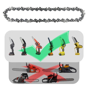 Manganese steel 6-inch chain offers high hardness and smooth cuts