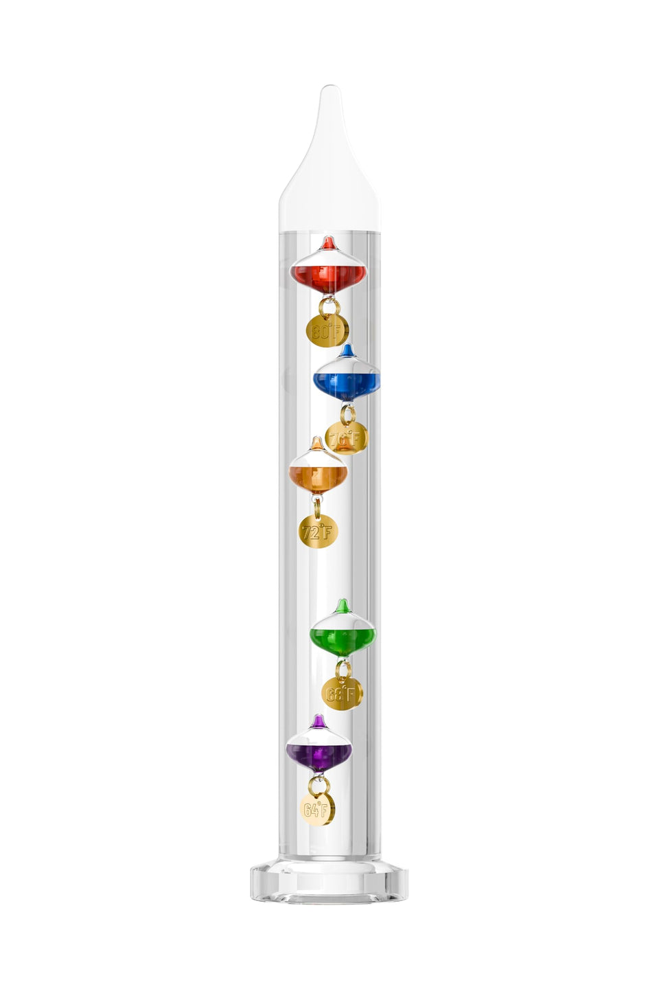 JINGYUE glass Galileo thermometer spheres visualize temperature ranges for home decor.