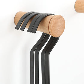 Indoor application of Jinhong S hooks in window display and closet organization