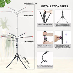 JINHONGTO 360-degree gooseneck rotation enables flexible light direction.