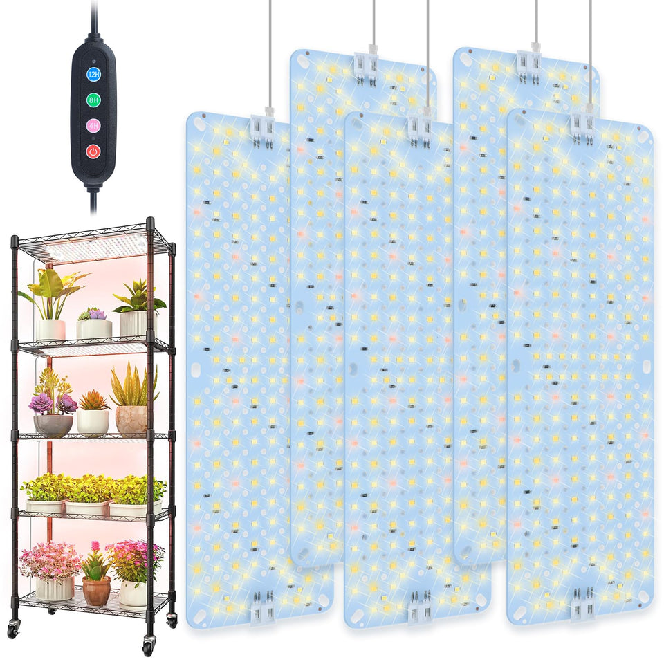 JINHONGTO 5Pack ultra-thin grow light over seed starting tray for reliable daylight