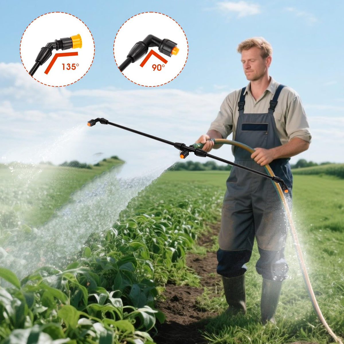 Versatile 4 in 1 setup for fields, beds, and greenhouses