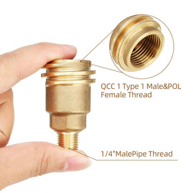 JINYI brass propane connector with precision threads for a secure leak free fit