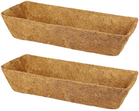 JINYICOCO 24-inch window box liner in natural coco coir for improved drainage in planters