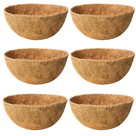 JINYICOCO coco liner 14-inch close-up, dense fiber for superior drainage in hanging baskets.
