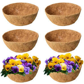 JINYICOCO natural coir liner for decorative planters and year-round use.