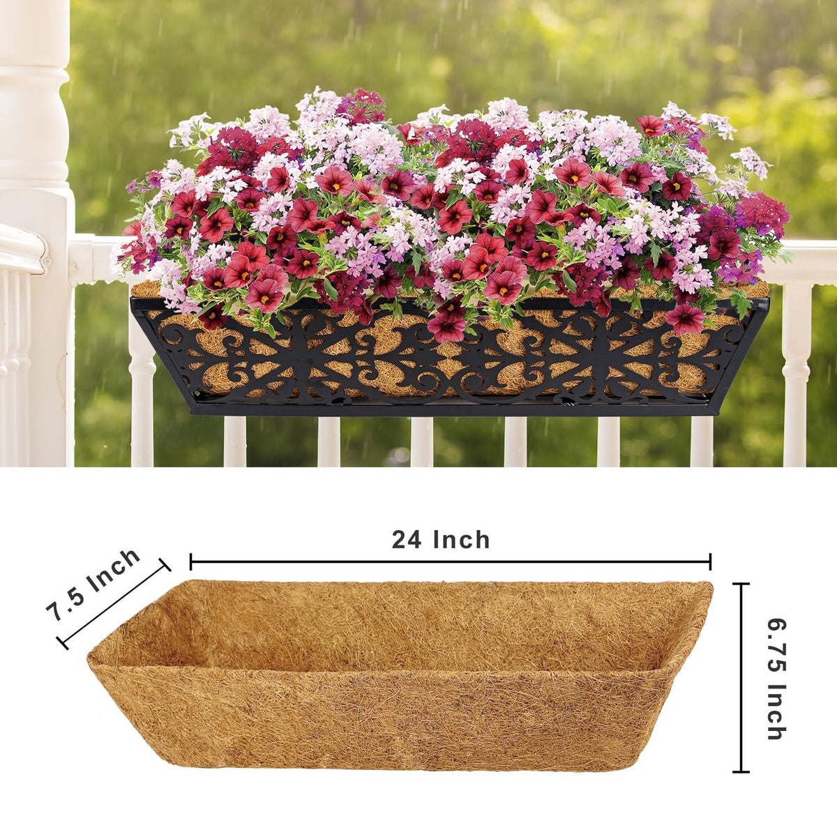 JINYICOCO rectangular coco liner showing durable woven texture