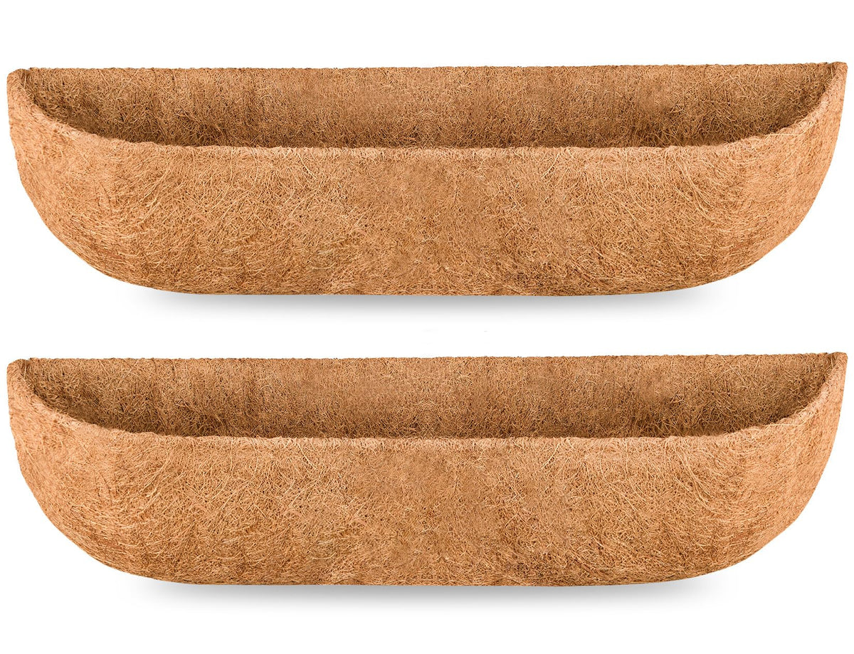JINYICOCO window box liner, 24-inch, two-pack, natural look and drainage benefits