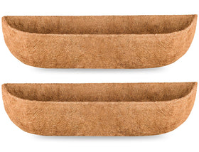 JINYICOCO window box liner, 24-inch, two-pack, natural look and drainage benefits