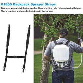 JIOTAR 6-8137 straps with padded shoulders reduce fatigue during spraying.