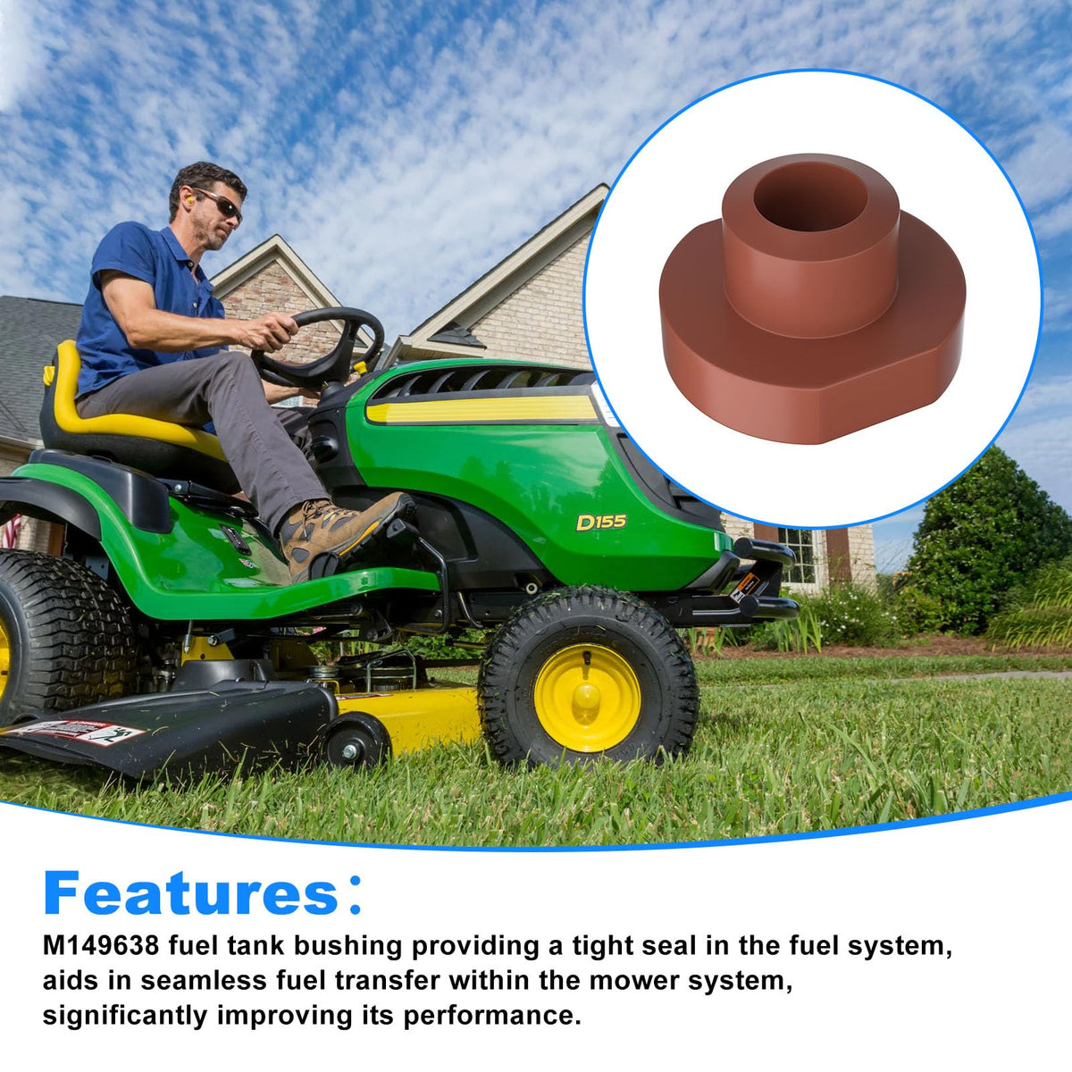 JIOTAR easy-installation fuel tank bushing for quick repairs in the field