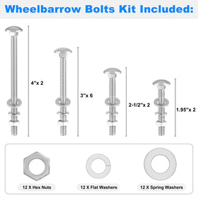 JIOTAR wheelbarrow repair parts kit enables easy customization and fit.