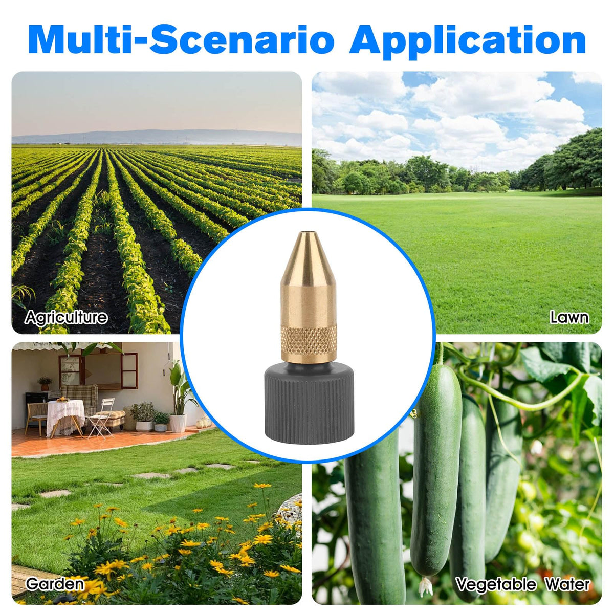 JIOTAR wide-application nozzle supports efficient watering for garden and lawn tasks.