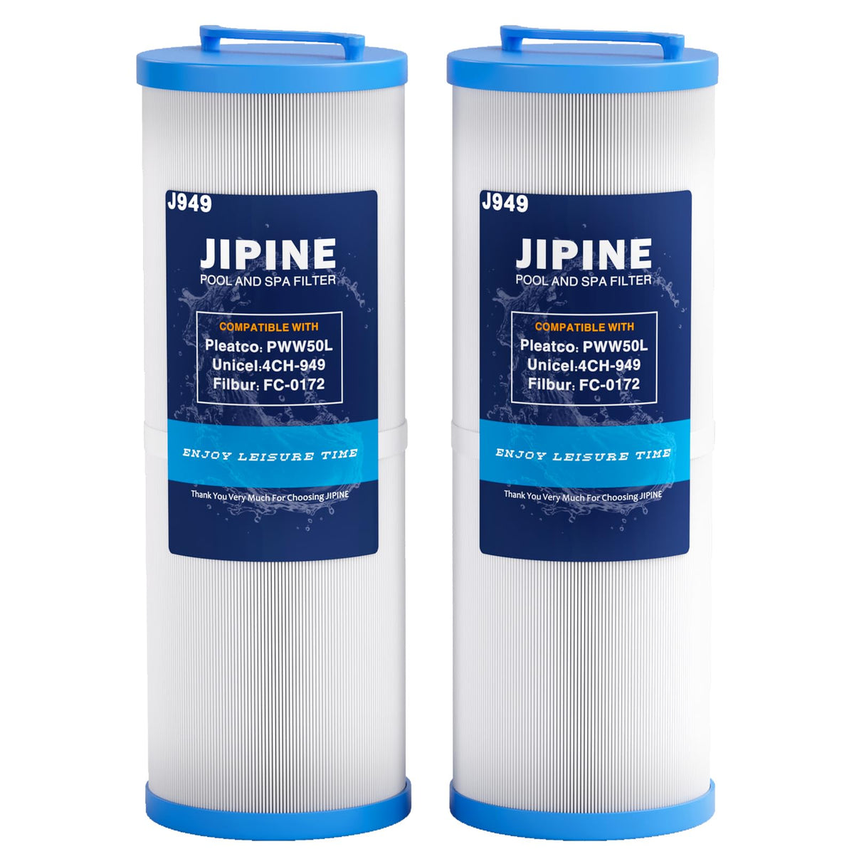 JIPINE 4CH-949 spa filter compatible with Pleatco PWW50L, supports clear water and easy cleaning
