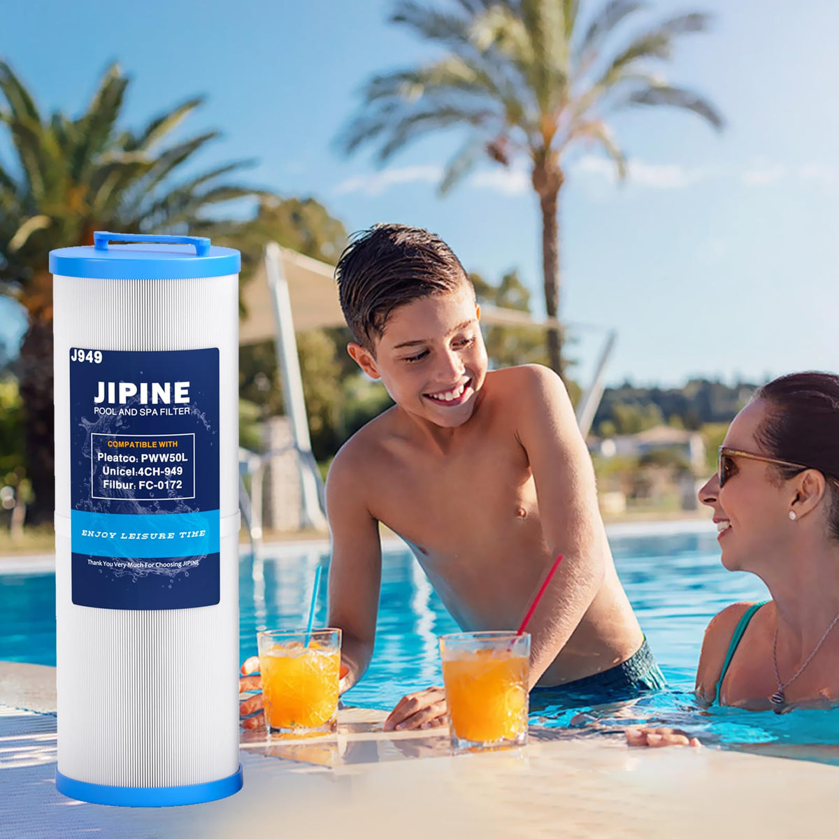 JIPINE 4CH-949 spa filter for Rising Dragon 50, enhances filtration efficiency