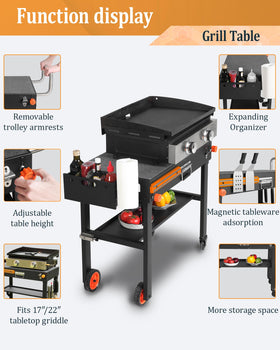 JiRiCHMi grill table tool-free setup saves time