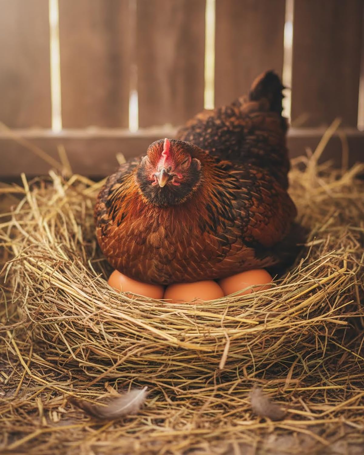 Jirown weather-resistant wooden eggs withstand coop conditions and outdoor use.