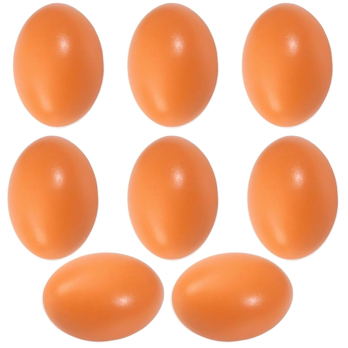 Jirown wooden dummy eggs set in nest boxes encourage hens to lay in designated areas.