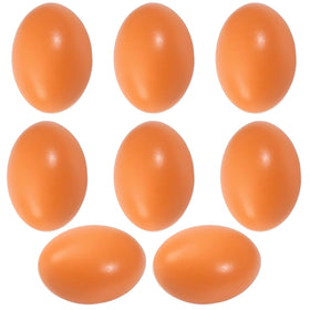 Jirown wooden dummy eggs set in nest boxes encourage hens to lay in designated areas.