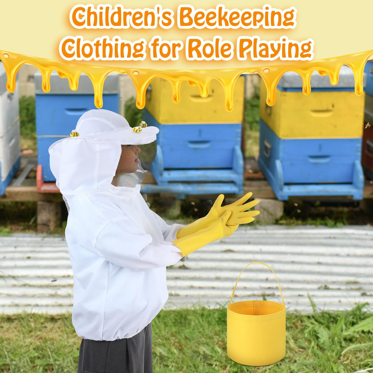 Jiuguva beekeeping gloves providing hand protection during tasks