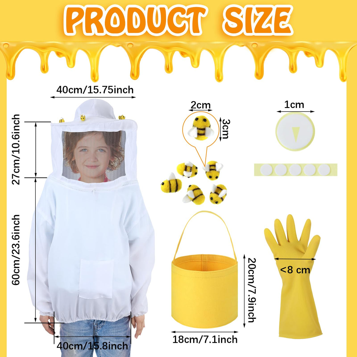 Jiuguva yellow felt bucket for easy hive gear storage