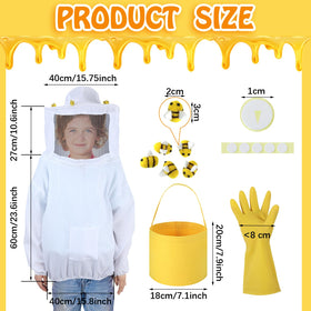 Jiuguva yellow felt bucket for easy hive gear storage