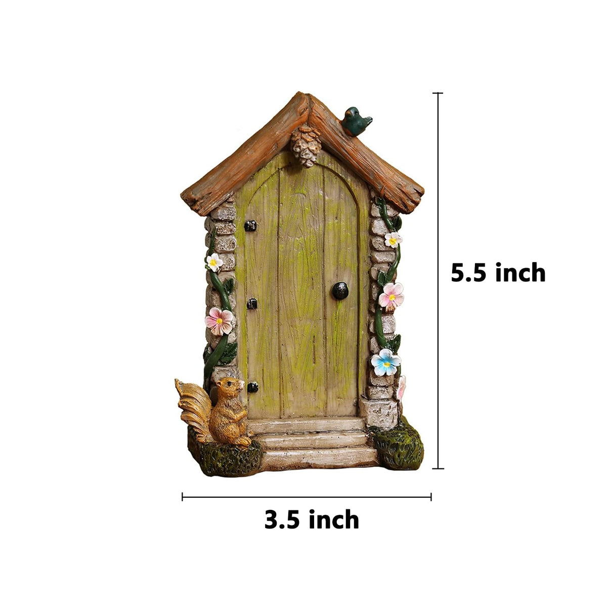 JIUMO hand-painted squirrel detail adds whimsical woodland charm to gardens.