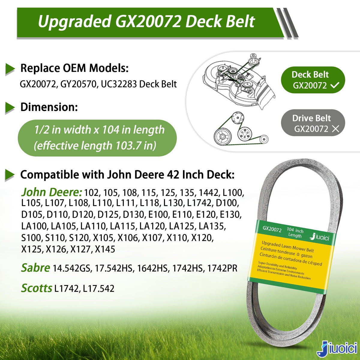 jiuoici GY20570 V-belt designed for long life