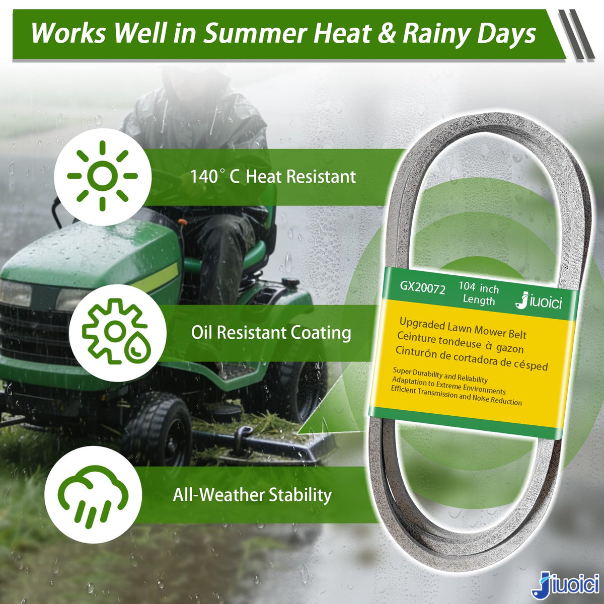 jiuoici low-noise design for quieter mowing
