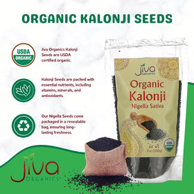 Jiva Organics Nigella seeds closeup, premium whole black seed aroma