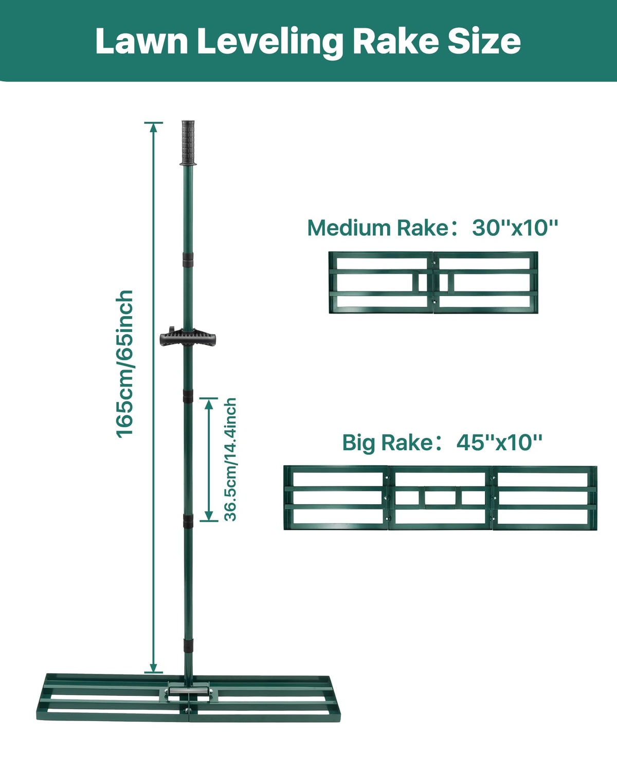 JivaJot Lawn Leveling Rake adjustable angle connection for precise control.