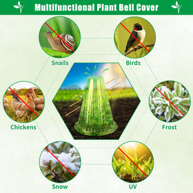 Jixsloft durable garden cloche supports multi-season use with simple reshaping