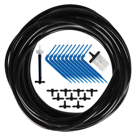 JIYANG solar drip irrigation kit in action watering multiple pots efficiently