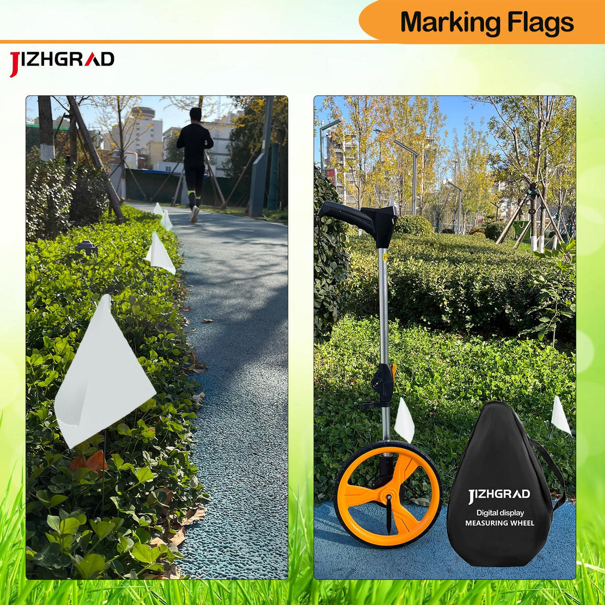 JIZHGRAD bright lawn flags enhance outdoor visibility in any yard.