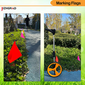 JIZHGRAD marker flags blue provide vivid contrast on busy sites.