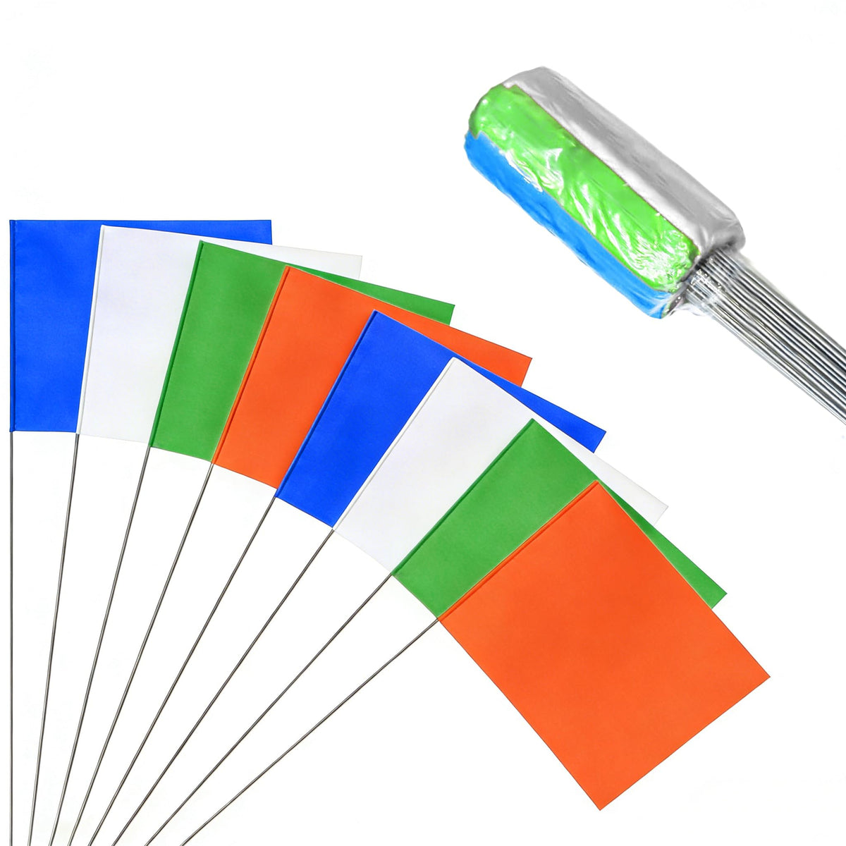 JIZHGRAD marker flags orange for high visibility in lawns and boundaries.