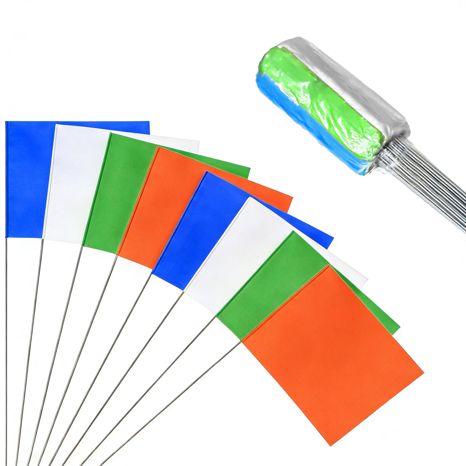 JIZHGRAD marker flags orange for high visibility in lawns and boundaries.